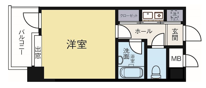 ピュアドーム天神アネックス 316号室 間取り
