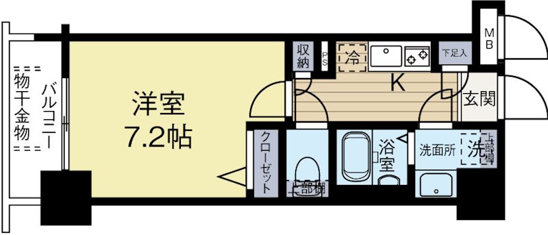 エステムプラザ天神EASTプレミアムタワー 202号室 間取り
