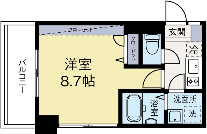 Pond Mum SUMIYOSHI  303号室 間取り