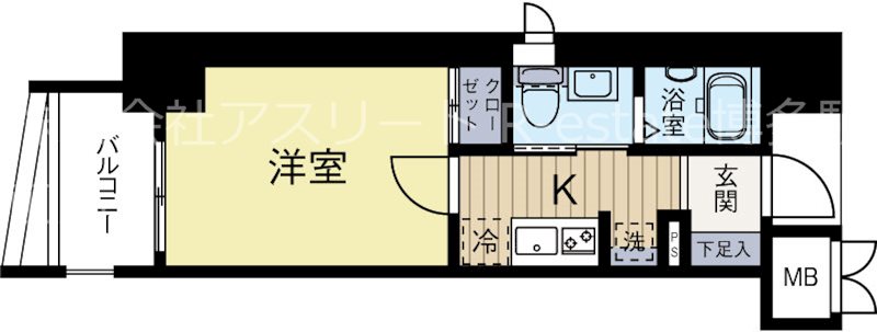 サヴォイオーサーズプレイス 506号室 間取り