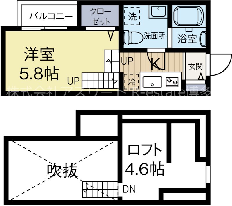 ニューライフ博多駅東 105号室 間取り