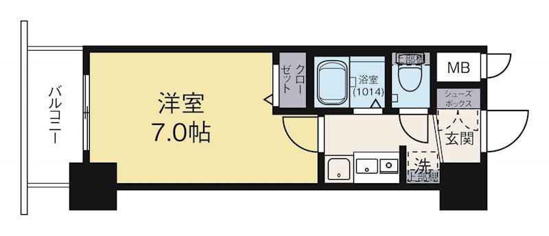 エステムコート博多駅前2セグティス 504号室 間取り