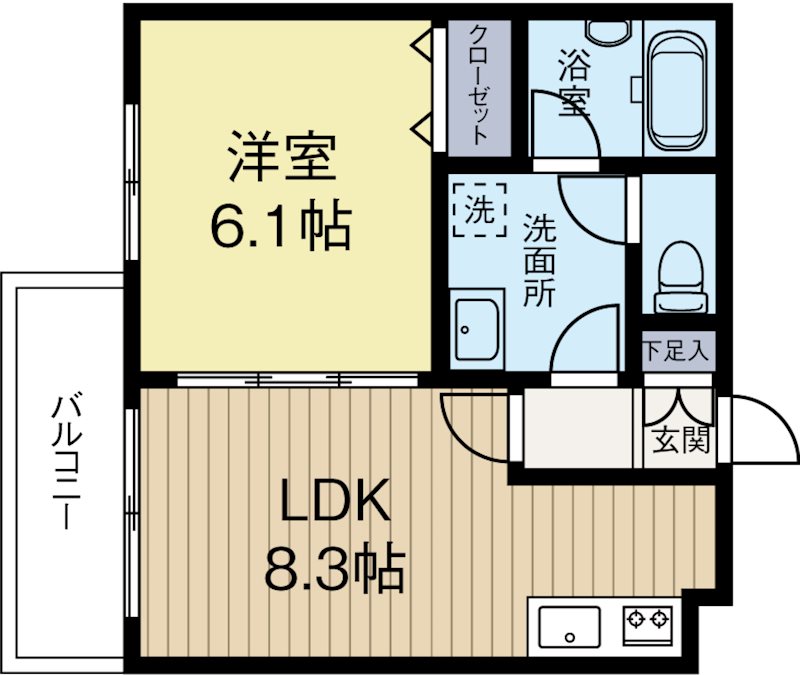 ビータコモダ博多 903号室 間取り