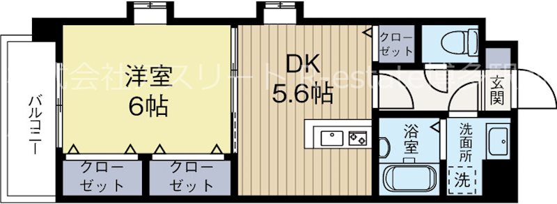 ソルレヴェンテ 505号室 間取り