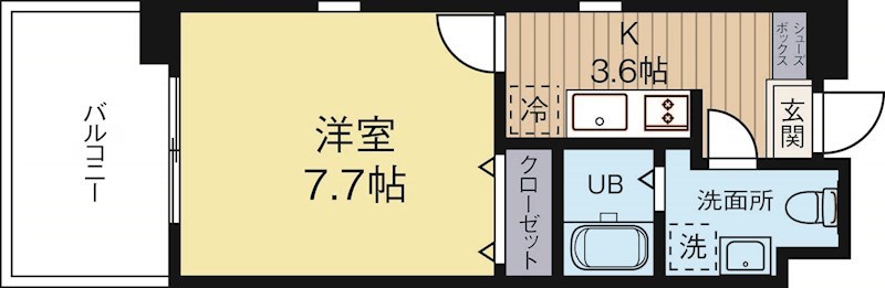 ローズモントフレア博多駅前 701号室 間取り