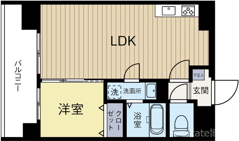 リブス千代 1102号室 間取り