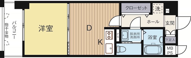 ピュアドームスタシオン箱崎 206号室 間取り