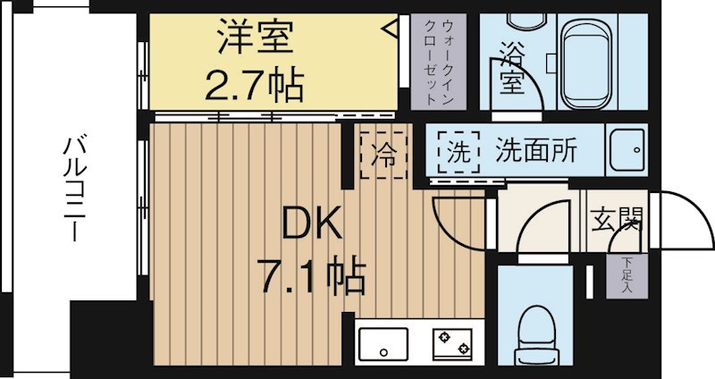 ヴィラージュ博多ステーション 602号室 間取り