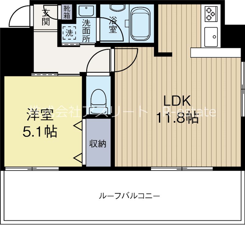 Will Do 呉服町 802号室 間取り