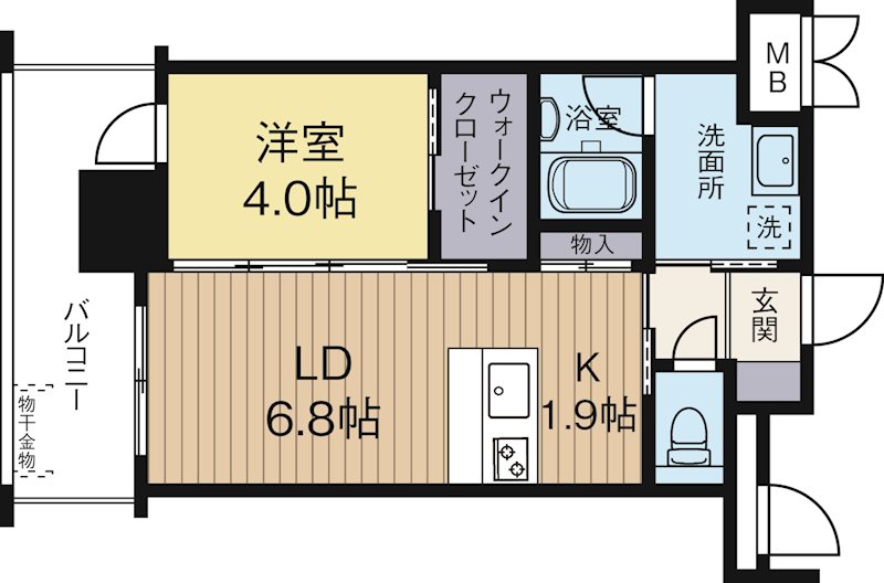 ラファセグランビア博多 709号室 間取り