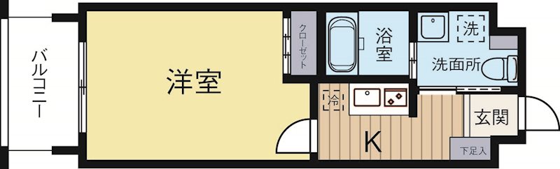 アクアシティ大博通 402号室 間取り