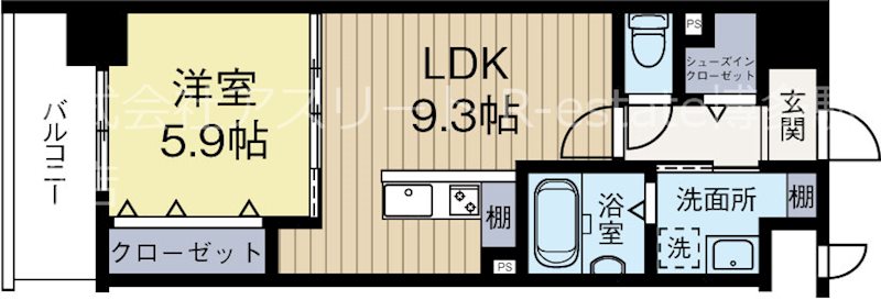 レガリア吉塚 606号室 間取り
