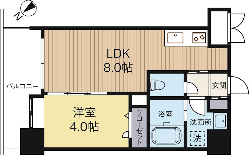ドゥーエ平尾 905号室 間取り
