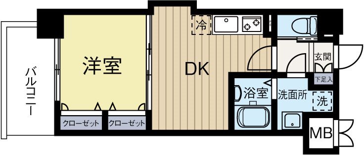 レジデンシャルヒルズ博多サウス 203号室 間取り
