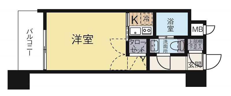 エステートモア博多公園通り 611号室 間取り