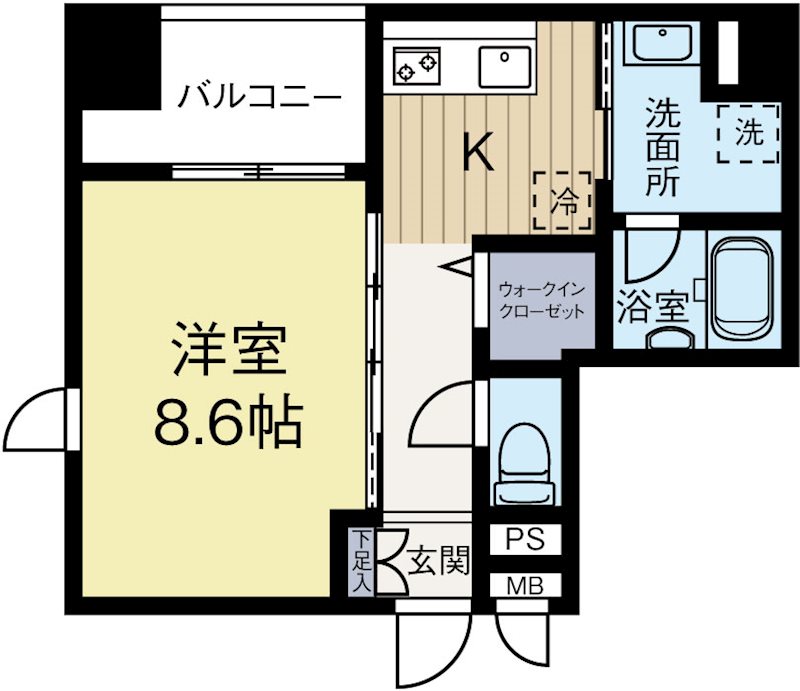 D-room gracious平尾 601号室 間取り