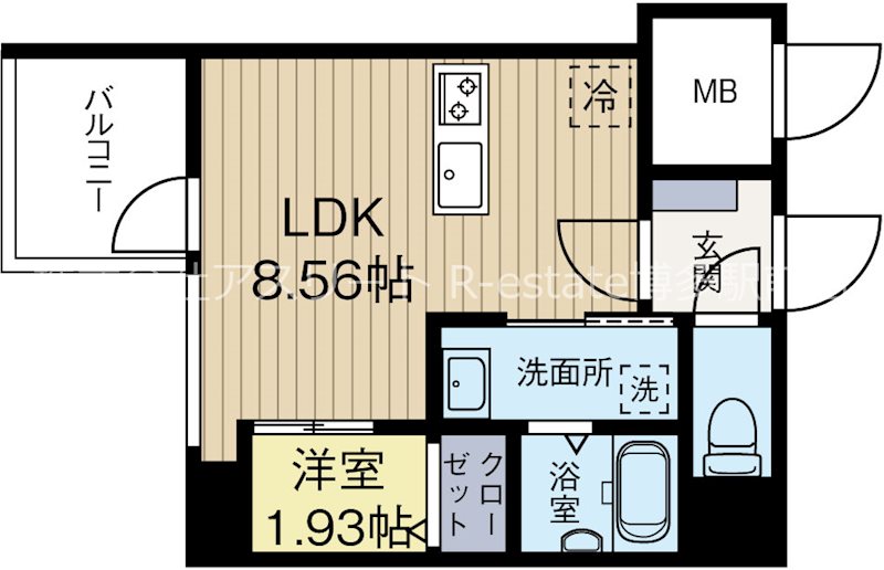 モダンパラッツォ平尾 803号室 間取り