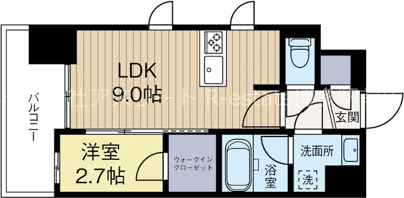 LANDIC STUDIO博多 1002号室 間取り