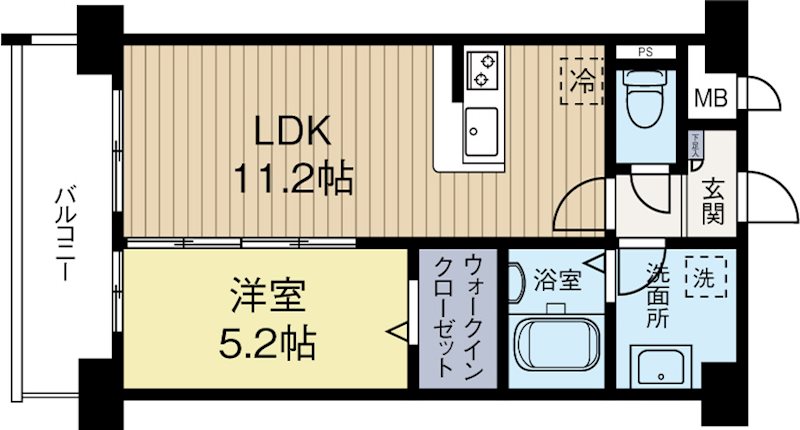 ピュアコットン矢部与 503号室 間取り