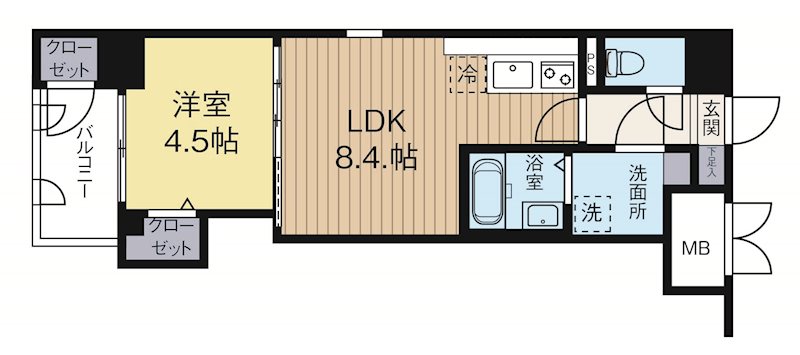 エルヴィータ駅南 703号室 間取り