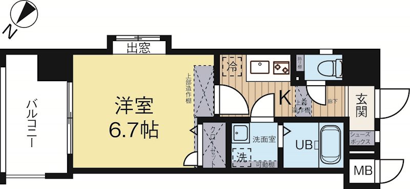 アレクサスラクラシコ 608号室 間取り