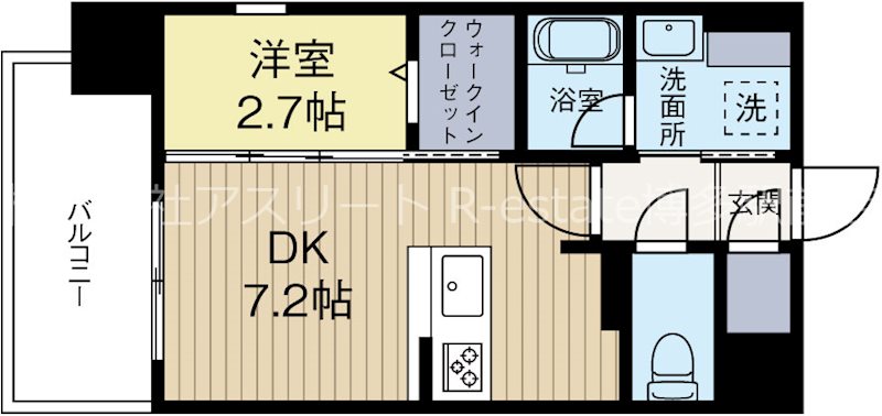 ランディックプレミアムHAKATA 303号室 間取り