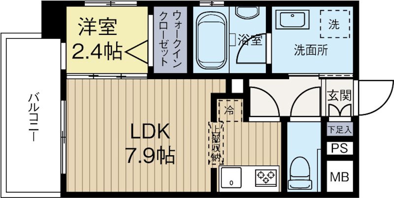 ヴィラージュ県庁前参番館 203号室 間取り