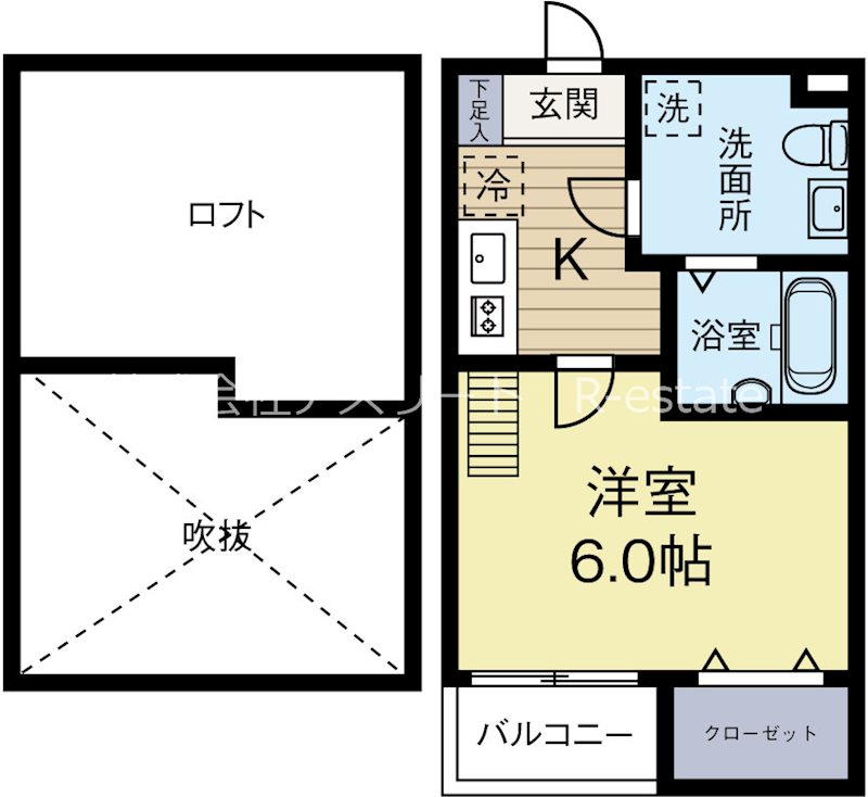 スマイルグラート吉塚 203号室 間取り