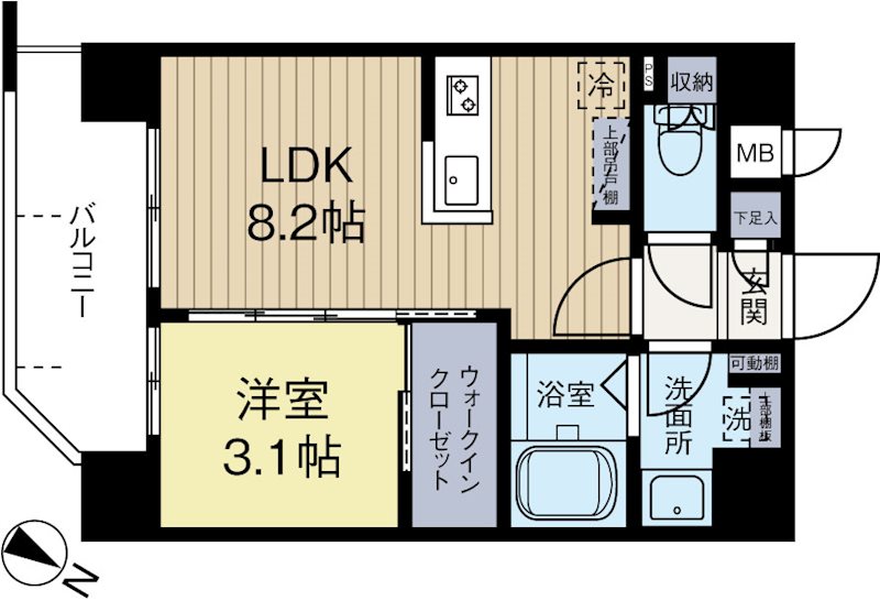ネストピア薬院東 402号室 間取り
