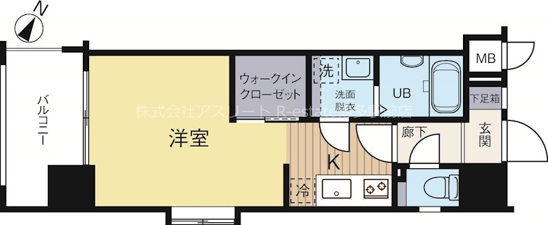 エンクレスト渡辺通南 間取り図