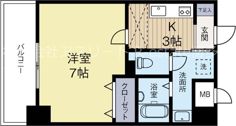CreastHills 701号室 間取り