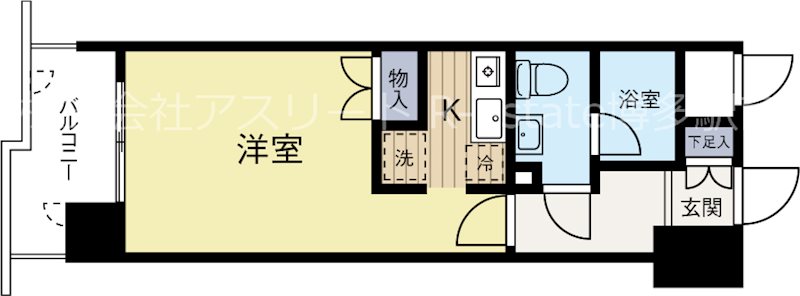 エステートモア博多 703号室 間取り