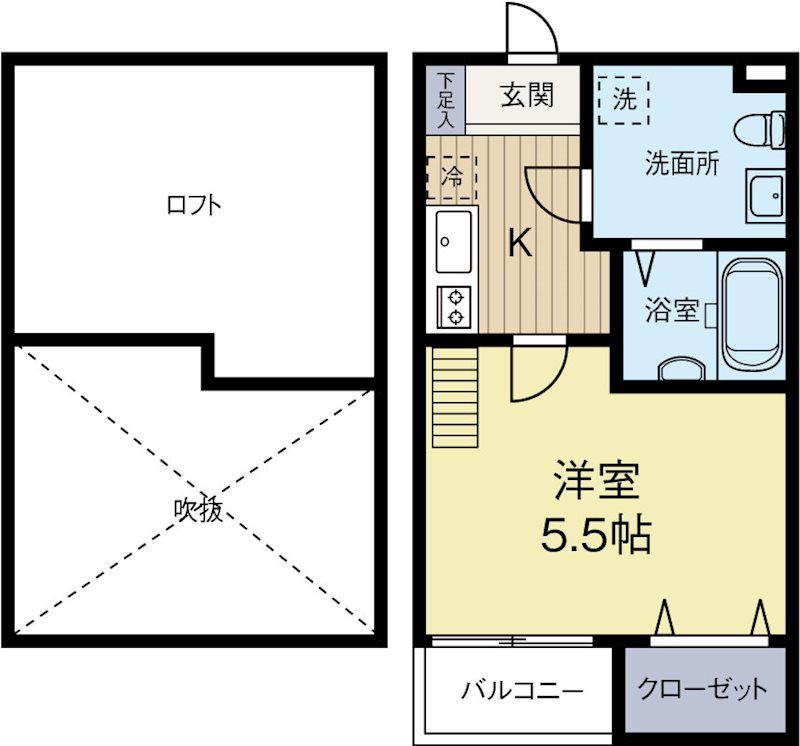 スマイルグラート吉塚 201号室 間取り