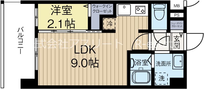 モダンパラッツォ博多フロント 903号室 間取り