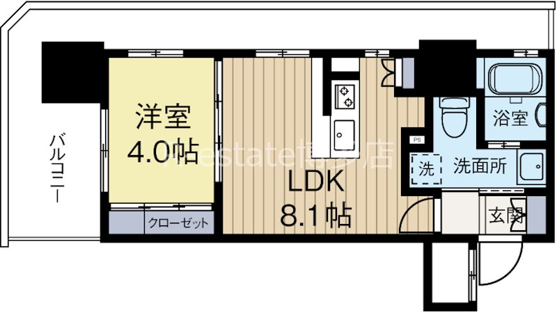 F・PARC GRANDMARK天神 301号室 間取り