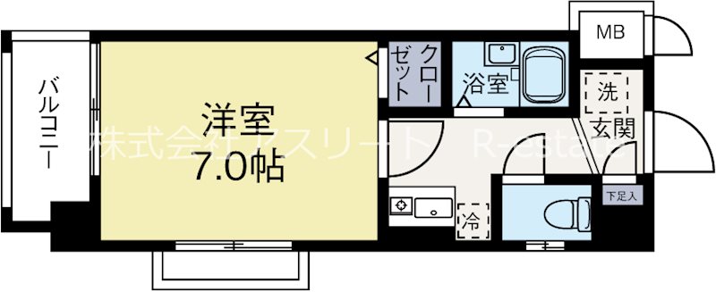 ライオンズマンション大博通り 802号室 間取り