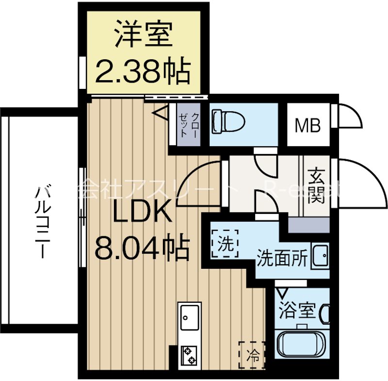 モダンパラッツォ平尾 501号室 間取り