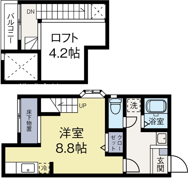 グレースハイツ博多駅南 103号室 間取り