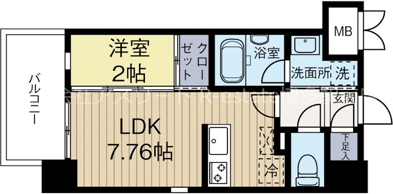 プロシード日赤通り 709号室 間取り
