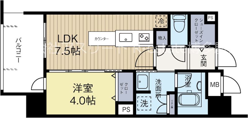 デュレジア薬院スタンス 207号室 間取り