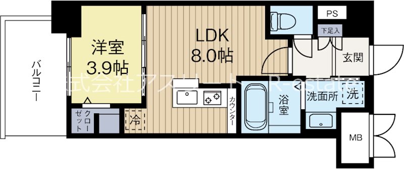 グランミレ薬院 201号室 間取り