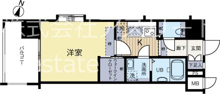 エンクレスト天神MERS2 301号室 間取り