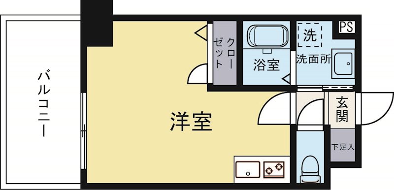 サヴォイソリディティ 406号室 間取り
