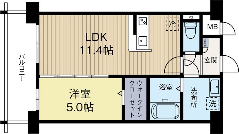 サクラート駅南 205号室 間取り