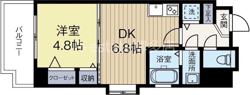 アンジェール高砂 805号室 間取り