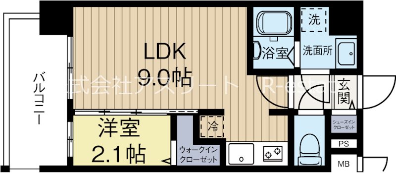 モダンパラッツォ博多フロント 305号室 間取り