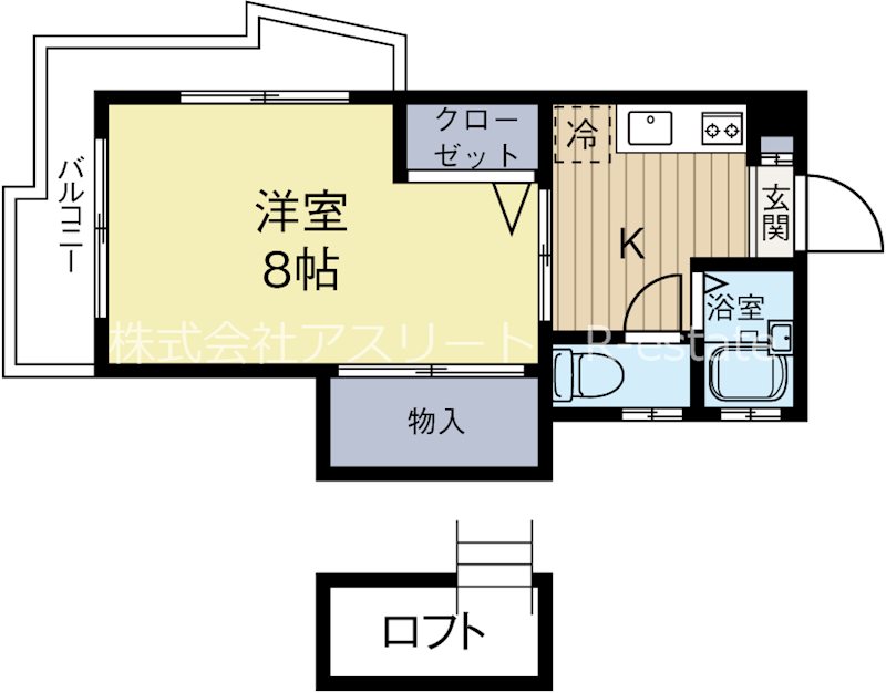 アドハウス県庁前 401号室 間取り