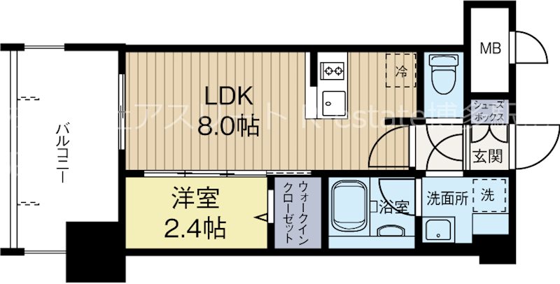 グランフォーレ博多ウォーターフロント 1009号室 間取り