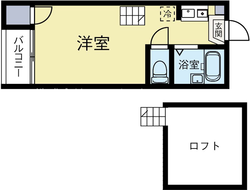アイブルー天神南 202号室 間取り
