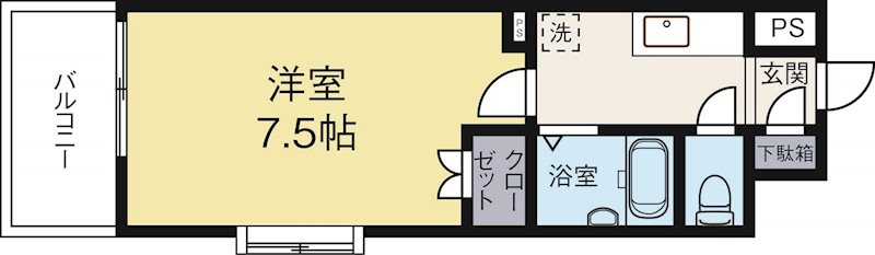 リファレンス薬院 602号室 間取り